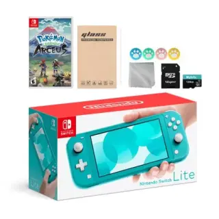 Nintendo Switch Lite Turquoise With Pokemon Legends: Arceus  Mytrix Cooked Foods, 6PC