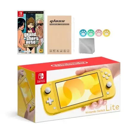 Nintendo Switch Lite Yellow With Grand Theft Auto: The Trilogy And Mytrix Accessories Ns Game Disc Bundle Best Holiday Gift at Apna Bazar Xpress, Burlington MA