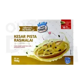 Kesar Pista Rasmalai: 32OZ Snacks & Namkeen, 32 OZ