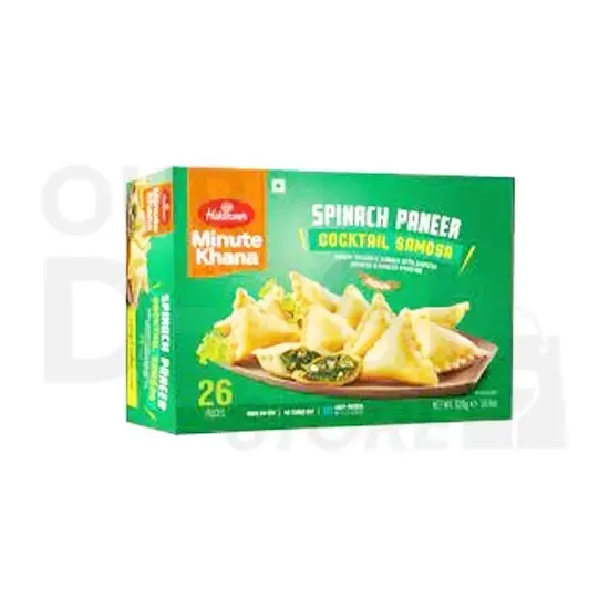 Spinach Paneer Cooctail Samosa at Apna Bazar Xpress, Burlington MA