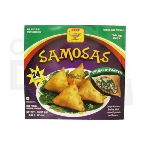 Deep Spinach Paneer Samosas: at Apna Bazar Xpress, Burlington MA