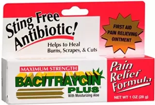 Bacitraycin Plus First Aid Pain Relieving Ointment Maximum Strength -