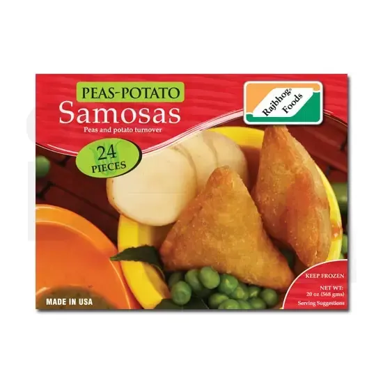 Rajbhog Samosa Pea's and Aloo at Apna Bazar Xpress, Burlington MA