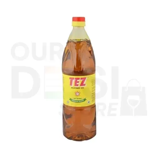 Tez Mustard Oil: 64oz 64OZ at Apna Bazar Xpress, Burlington MA