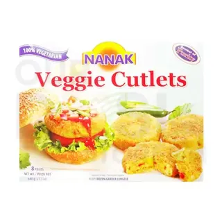Nanak Veggie Cutlets : 8 Piece Snacks & Namkeen, 8 PIECE