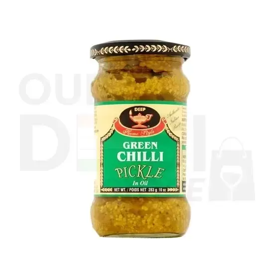 Deep Green Chilli Pickle: 24oz 24OZ at Apna Bazar Xpress, Burlington MA