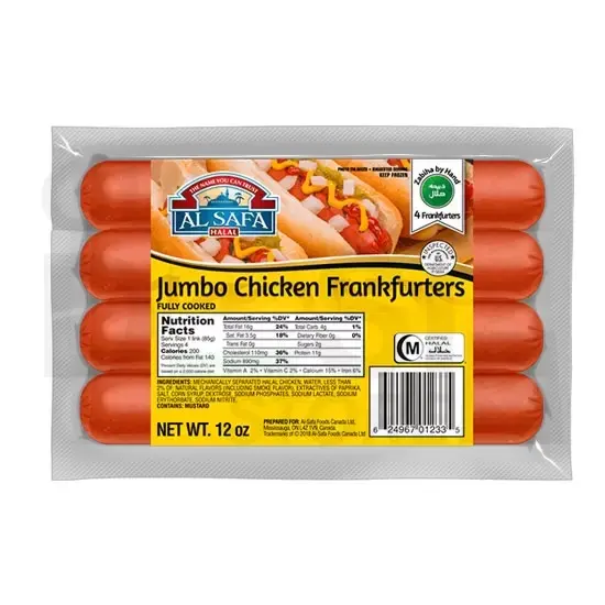 Al Safa Jumbo Chicke Frank:12z 12 at Apna Bazar Xpress, Burlington MA
