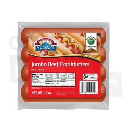 Al Safa Jumbo Beef Frank:12z 12Z at Apna Bazar Xpress, Burlington MA
