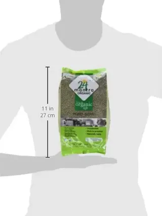 24 Letter Mantra Organic Whole Green Gram (Green Moong Dal Whole) Moong Daal, 2LB