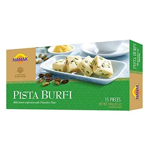 Nanak Sweets Nanak Pista Burfi (pistachio Fudge) at Apna Bazar Xpress, Burlington MA