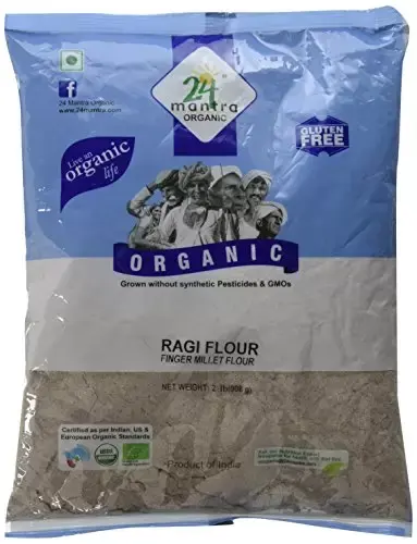 24 Mantra Organic Ragi Flour (Finger Millet Flour) - 4 Lbs, Gray 4 LB at Apna Bazar Xpress, Burlington MA
