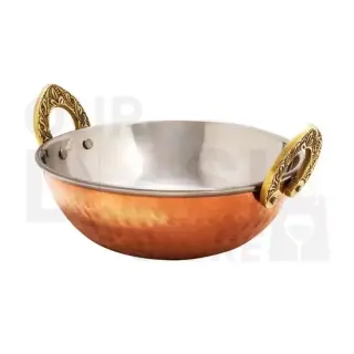 Copper Steel Karahi Household