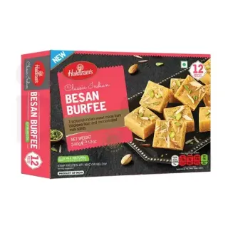 Haldiram Besan Burfi : 12 Oz Sweet, 12 OZ
