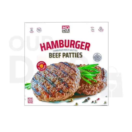 Moda Beef  Burger PATTIES:16OZ 16OZ at Apna Bazar Xpress, Burlington MA