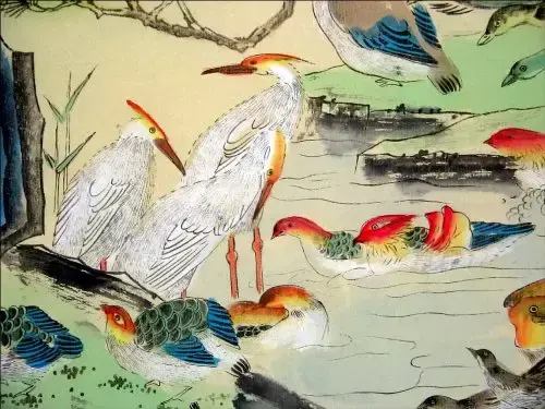 A2AWorld Chinese Art & Culture Chinese Painting Hundred Birds Worshiping The Phoenixes 10LB at Apna Bazar Xpress, Burlington MA