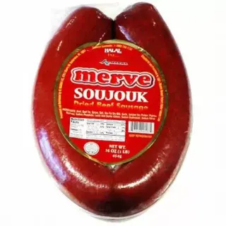 Merve Mild Beef Soujouk - Meat & Fish, 16OZ (1LB)