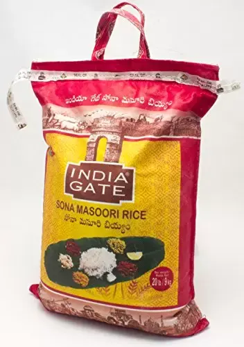 India Gate - Short Grain Rice - Sonamasoori, 20LB at Apna Bazar Xpress, Burlington MA