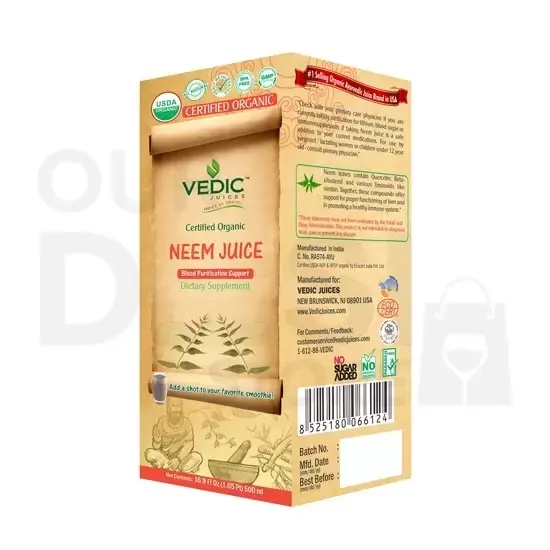 Vedic Orga Neem Juice : 500ML 500ML at Apna Bazar Xpress, Burlington MA
