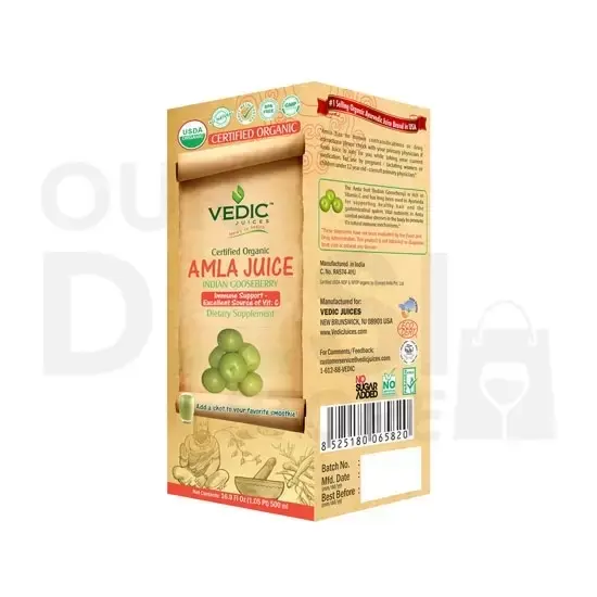 Ved Orga Amla Juice : 500ML 500ML at Apna Bazar Xpress, Burlington MA