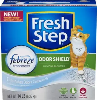 Fresh Step Odor Shield Clumping Cat Litter, Febreze Fresh -