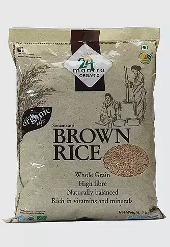 24 Letter Mantra Organic Brown Sonamasoori Rice - at Apna Bazar Xpress, Burlington MA