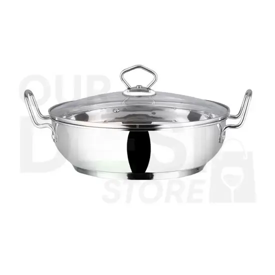 Vinod S.STEEL Kadai W-LID : 24 24 at Apna Bazar Xpress, Burlington MA
