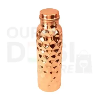 Saga Pure Copper Bottle Diamon Household