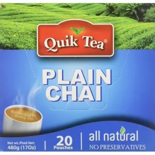 Quik Tea Plain Chai Latte Teabags Made From Assam Teas All Natural No Preservatives Household, 480 G