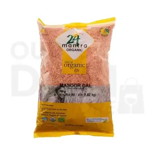 24 Mantara 24 Mantra Organic Masoor Dal - 4 Lbs, (pack Of 1), 4 LB